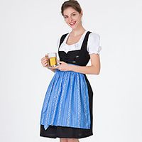 Dirndl Trachtenkleider Adults' Women's Bavarian Vacation Dress Festival Oktoberfest Beer Festival / Holiday Terylene Blue Easy Carnival Costumes Above Knee A-Line miniinthebox - thumbnail