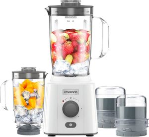 Kenwood Blender 650W Smoothie Blender/Smoothie Maker Blend-X Fresh 1.5L With Extra Blender Jar, Grinder Mill, Grater Mill, Ice Crush Function Blp41.H0Wh White