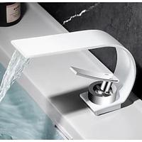 Bathroom Sink Faucet - Waterfall Electroplated Centerset Single Handle One HoleBath Taps Lightinthebox