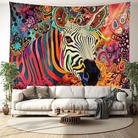 Colorful Zebra Hanging Tapestry Wall Art Large Tapestry Mural Decor Photograph Backdrop Blanket Curtain Home Bedroom Living Room Decoration Lightinthebox