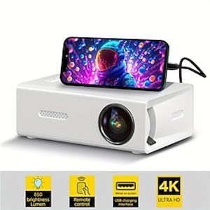 M100 Mini Mini Projector Home LED Portable 3D Projector HD LED Projector Video Projector for Home Theater 320x240 20 lm Compatible with HDMI USB Lightinthebox