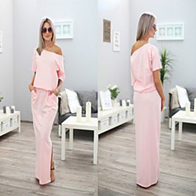 Women's A Line Dress Midi Dress Blue Blushing Pink Black Dark Blue Short Sleeve Solid Color Summer Casual 2021 S M L XL XXL Lightinthebox
