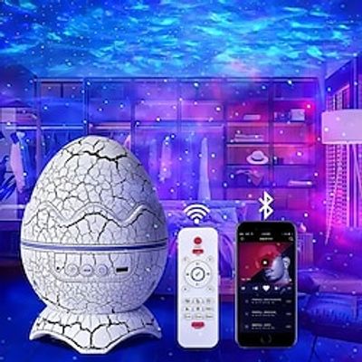 1pc Dinosaur Egg Galaxy Star Projector Starry Light With Wireless Music Player Night Light With White Noise With 19 Music14 Colors LED Night Lights Nebula Timer  Remote Control Gift  Decoration Lightinthebox