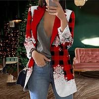 Women's Blazer OL Style Modern Office career Christmas Print Office Christmas Work Office Career Polyester Coat Winter Fall Wine Open Front Turndown Regular Fit S M L XL XXL 3XL Lightinthebox Women's Blazer OL Style Modern Office career Christmas Print Office Christmas Work Office Career Polyester Coat Winter Fall Wine Open Front Turndown Regular Fit S M L XL XXL 3XL Lightinthebox