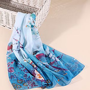 Women's Chiffon Scarf Holiday Multi-color Scarf Floral miniinthebox