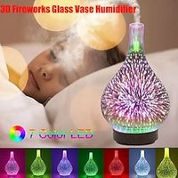 Essential Oils Diffuser 3D Colorful Glass Vase Aromatherapy Machine Fragrance Home Aroma Nebulizer Diffuser 7-Color Change miniinthebox - thumbnail