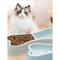 Cat Pets Feeders Silica Gel Washable Outdoor Training Solid Colored Pink Blue Bowls  Feeding Home Casual Daily Lightinthebox - thumbnail