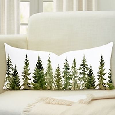 1PC Pine Tree Double Side Pillow Cover Soft Decorative Rectangle Pillowcase Cushion Cover for Bedroom Livingroom Sofa Couch Chair Lightinthebox