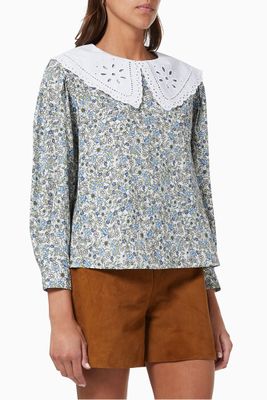 Floral Blouse in Cotton Floral Blouse in Cotton
