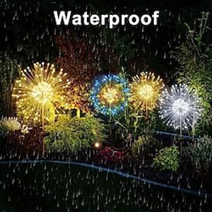 Fireworks Lights Outdoor, Solar Firework Lights Outdoor Waterproof With 200 LED And 65 Flexible Copper Wires, 8 Lighting Modes Firework Solar String Lights for Garden Patio, Halloween, Christmas Lightinthebox