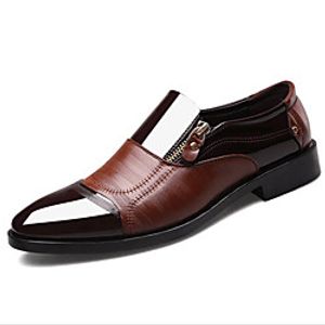 Men's Loafers  Slip-Ons Sequins Formal Shoes British Style Plaid Shoes Casual Vintage Classic Daily Office  Career PU Waterproof Non-slipping Wear Proof Black Brown Fall Lightinthebox