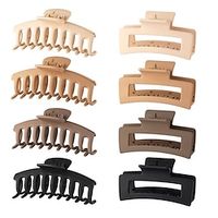 Large Claw Clip Set Simple Frosted Hair Clip Female Shark Clip Banana Clip Lightinthebox - thumbnail