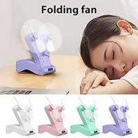 Foldable Fan, Rechargeable Personal Fan, Portable Handheld Mini Fan with Three Speeds, Small and Portable Cooling Fan, Pocket-sized Fan for Travel, Dual-head Home Appliance Lightinthebox