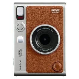 Fujifilm Instax Mini Evo Instant Film Camera, Brown FJI INSTAX MINI EVO BROWN