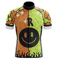 21Grams Men's Short Sleeve Cycling Jersey Summer Spandex Polyester Yellow Polka Dot Bike Jersey Top Mountain Bike MTB Road Bike Cycling Quick Dry Moisture Wicking Breathable Sports Clothing Apparel Lightinthebox - thumbnail