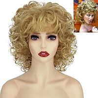 Sandy Grease Wig for Women Blonde Curly Bad Sandy  Wig 80s 70s Movie  Wig for  Party Daily Lightinthebox - thumbnail
