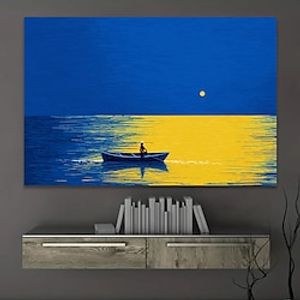 Landscape Wall Art Canvas Bright Moon By TheSea Prints and Posters Pictures Decorative Fabric Painting For Living Room Pictures No Frame miniinthebox