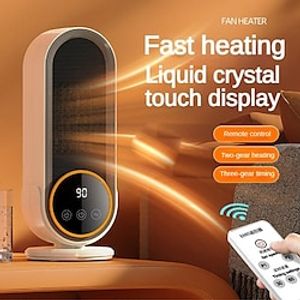 1200W Remote Control Heater Desk Heater for Room LCD Touch Screen Display Fast Space Heating Two Gears Timeable Electric Heaters Lightinthebox