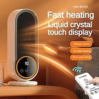 1200W Remote Control Heater Desk Heater for Room LCD Touch Screen Display Fast Space Heating Two Gears Timeable Electric Heaters Lightinthebox - thumbnail