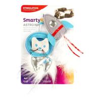 Smartykat Astro Nip Spacekat & Rocket 2 Piece Cat Toy with Feathers And Faux Fur