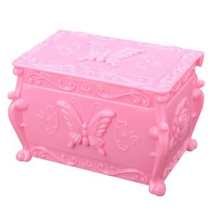 Butterfly Plastic Double Layer Jewelry Box