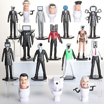 Skibidi Toilet men Toy Battle between Toilet Man and Surveillance Man Fighting Dolls Dolls Dolls Model Dolls Male and Female Gifts Lightinthebox