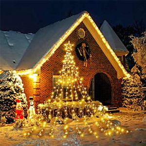 Christmas Star Fairy Light Garland String Light 317 LED Christmas Tree Hanging Star Light for Backyard Party Xmas Holiday Decor Colorful Lighting miniinthebox