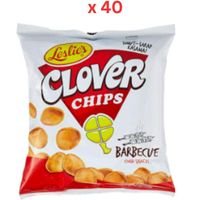 Leslie'S Leslies Clover Barbecue Flavored Corn Snacks, 55 Gm Pack Of 40 (UAE Delivery Only)