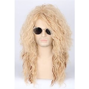 Curly 80S Wigs Blonde for Women Or Men Mullet Wig   Wigs Fancy Party Rocker Wig Lightinthebox