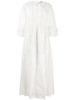 Self-Portrait textured shirt dress - White - thumbnail