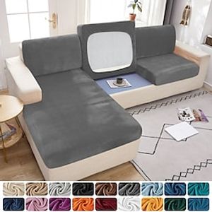 Stretch Couch Covers Sofa Seat Cushion Cover Velvet For Dogs Pet, Sectional Sofa Slipcover For Love Seat,L Shaped,3 Seater,Arm Chair, Washable Couch Protector Soft Durable Lightinthebox