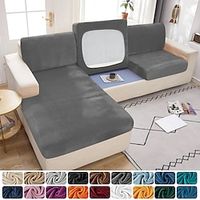 Stretch Couch Covers Sofa Seat Cushion Cover Velvet For Dogs Pet, Sectional Sofa Slipcover For Love Seat,L Shaped,3 Seater,Arm Chair, Washable Couch Protector Soft Durable Lightinthebox - thumbnail