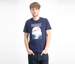 Mens Paradise Graphic T-Shirt  Navy Blue