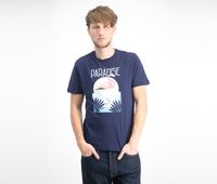 Mens Paradise Graphic T-Shirt  Navy Blue - thumbnail