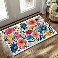 Watercolor Flowers Doormat Non-Slip Oil Proof Rug Indoor Outdoor Mat Bedroom Decor Bathroom Mat Entrance Rug Door Mat Lightinthebox