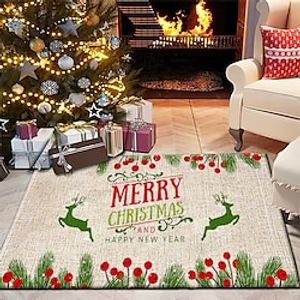 Christmas Decorations Area Rug Non Slip Bedside Livingroom Bedroom Indoor Outdoor miniinthebox