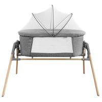 Teknum 3 - In - 1 Baby Rocker Bassinet - Infant Crib With Mosquito Net - Grey TK_3IN1RKBS_GY - thumbnail