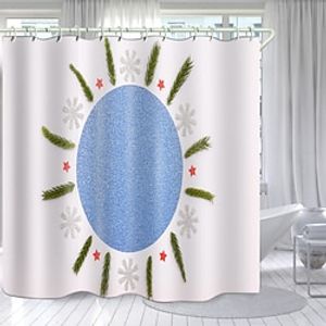 Bathroom Deco Shower Curtain with Hooks Bathroom Decor Waterproof Fabric Shower Curtain Set with12 Pack Plastic Hooks miniinthebox