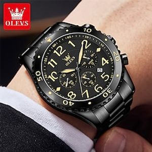 New OLEVS Men'S Watches Luminous Chronograph Calendar 24-Hour Indication Multifunction Quartz Watch Large Dial Men'S Waterproof Sports Watch miniinthebox