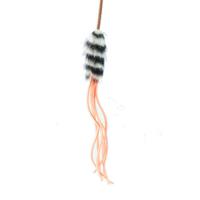 Pawsitiv Furry Tail Teaser Wand Toy Orange Medium