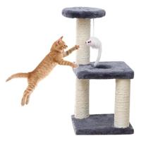 Pets Club Multi-Level Mini Cat Tower With Plush Toy 40x20x20cm-Blue