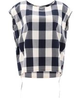 White/Blue Cotton Top - thumbnail