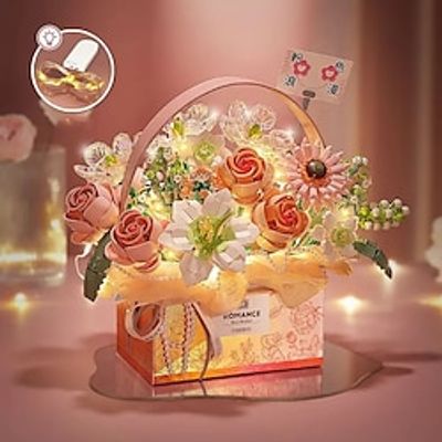 New Building Block Flower Rose Building Block Toy Magic Powder Portable Flower Bouquet Gift Box Series Gifts For Girls Valentine's Day for Girls Lightinthebox