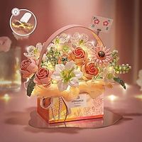 New Building Block Flower Rose Building Block Toy Magic Powder Portable Flower Bouquet Gift Box Series Gifts For Girls Valentine's Day for Girls Lightinthebox - thumbnail
