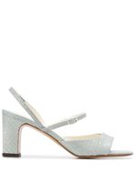 Michel Vivien Eem 75mm snakeskin-effect sandals - Blue