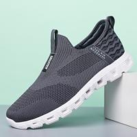 Men's Loafers Slip-Ons Flyknit Shoes Walking Casual Daily Tissage Volant Breathable Loafer Black Gray Summer Spring Lightinthebox