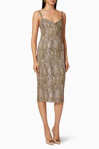 Animalier Crêpe Pencil Dress