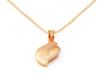 Women's Elegant Designed Chain Pendant With Zirconia Studdings