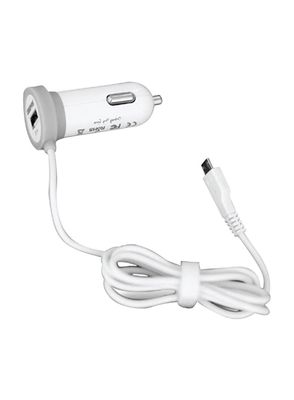 Geepas Micro-B USB Car Charger-(White)-(GCC1958)