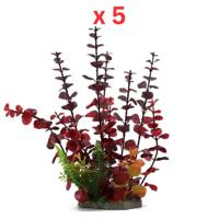 Aquarium Plastic Plant - M653-W9XH24 Cm Pack Of 5